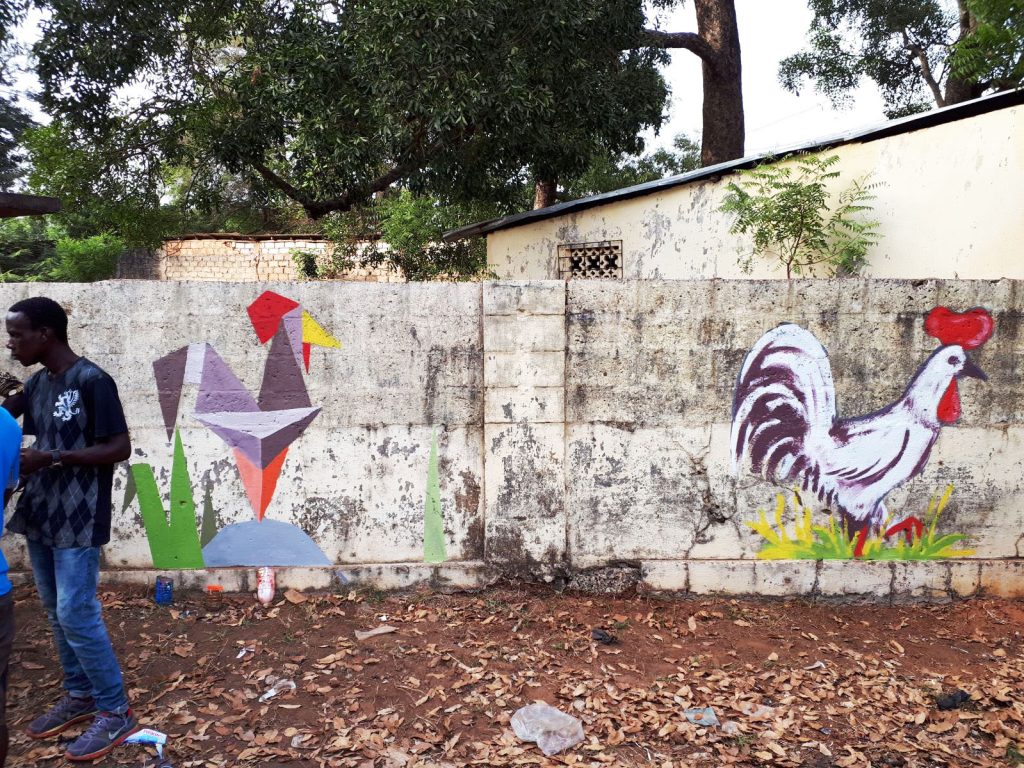 street art galli Mani Tese Guinea Bissau 2017