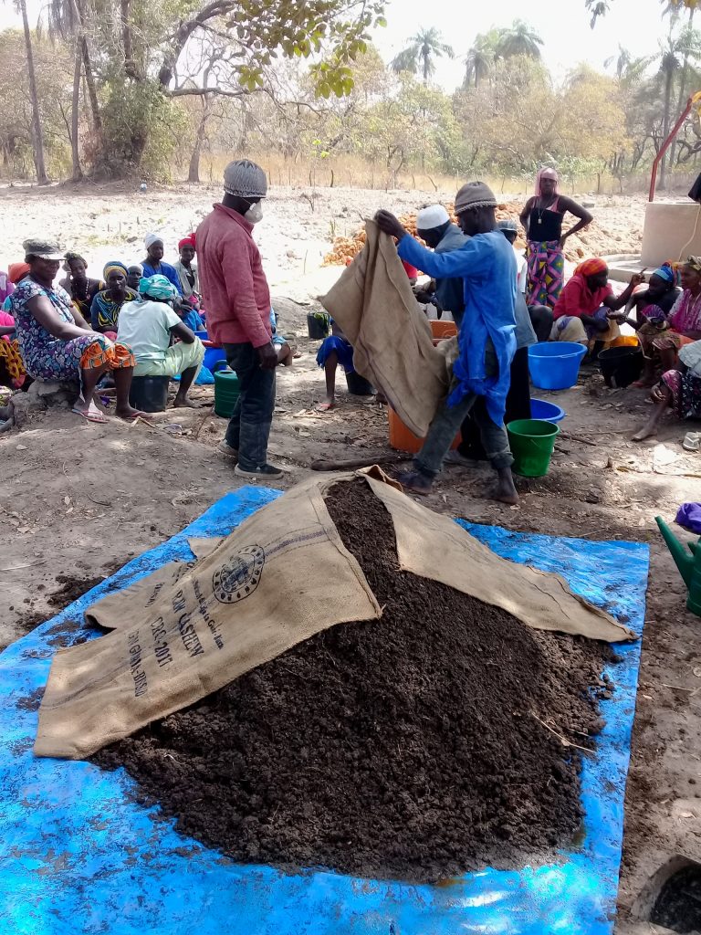 compost fomazione orti agroecologia Guinea-Bissau Mani Tese 2019