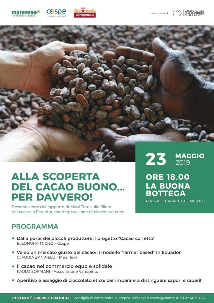 presentazione report cacao milano Mani Tese 2019