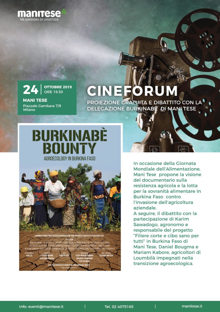 locandina Burkinabè Bounty mani tese 2019