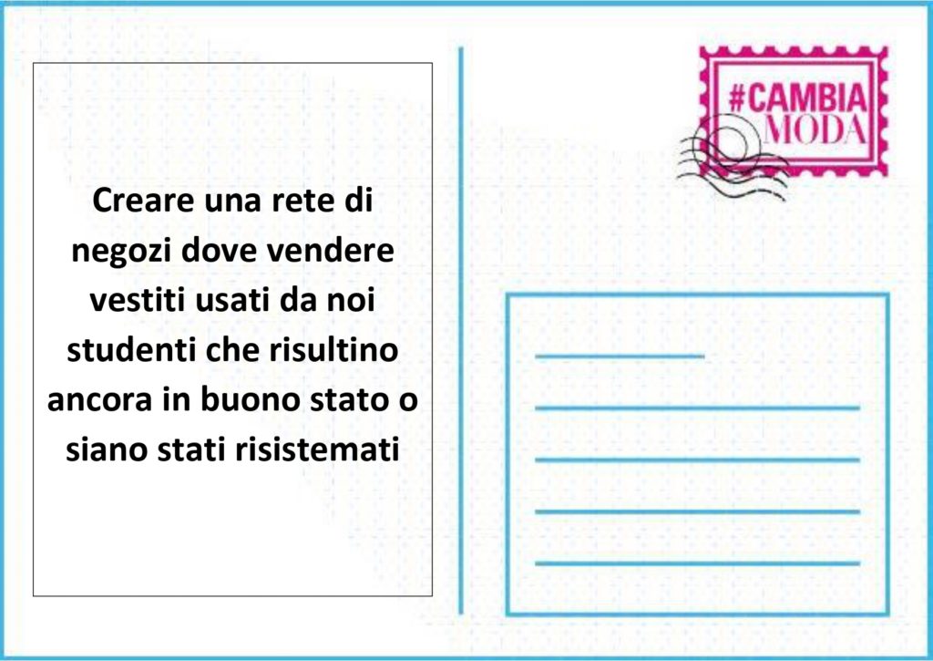 cartolina scrivi il cambiamento cambia moda_mani tese 2020_1