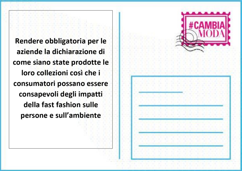 cartolina scrivi il cambiamento cambia moda_mani tese 2020_2
