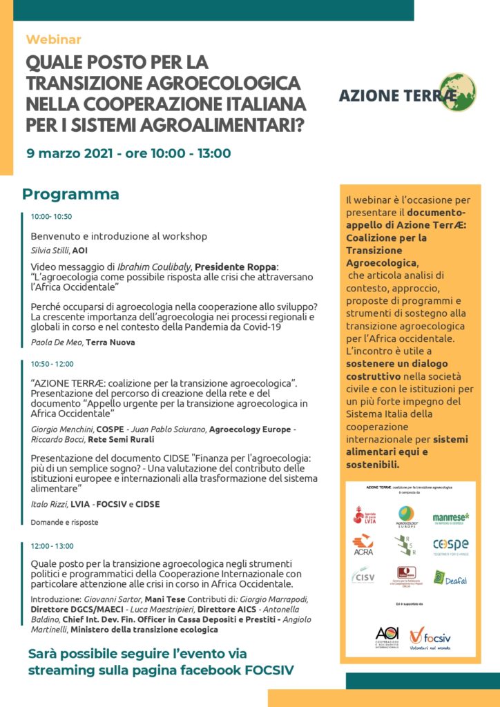 Programma Webinar Azione TerrAE