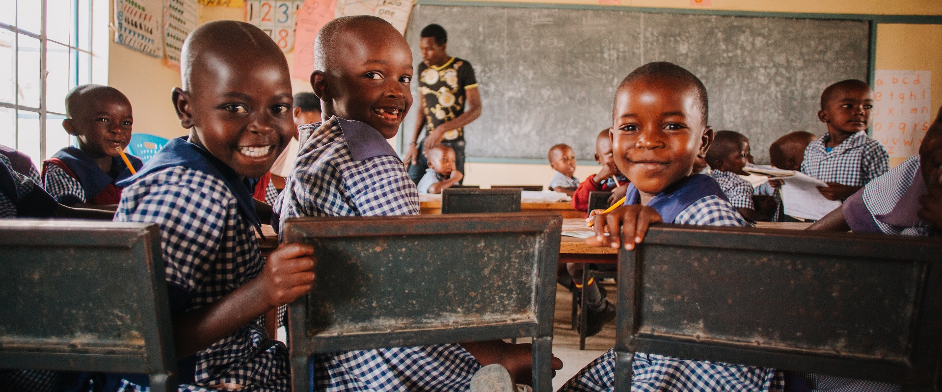 Bambini in una scuola in Benin