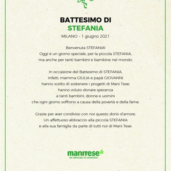 Pergamena Battesimo