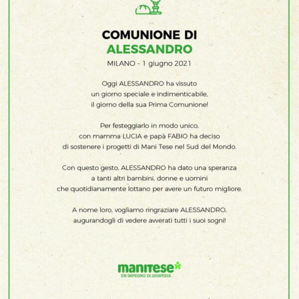 Pergamena Comunione